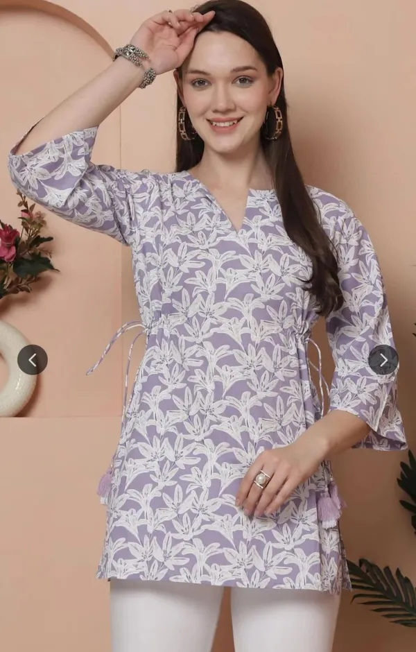 Chiku_Pure_Cotton_Printed_Short_Kurti_|_For_Women