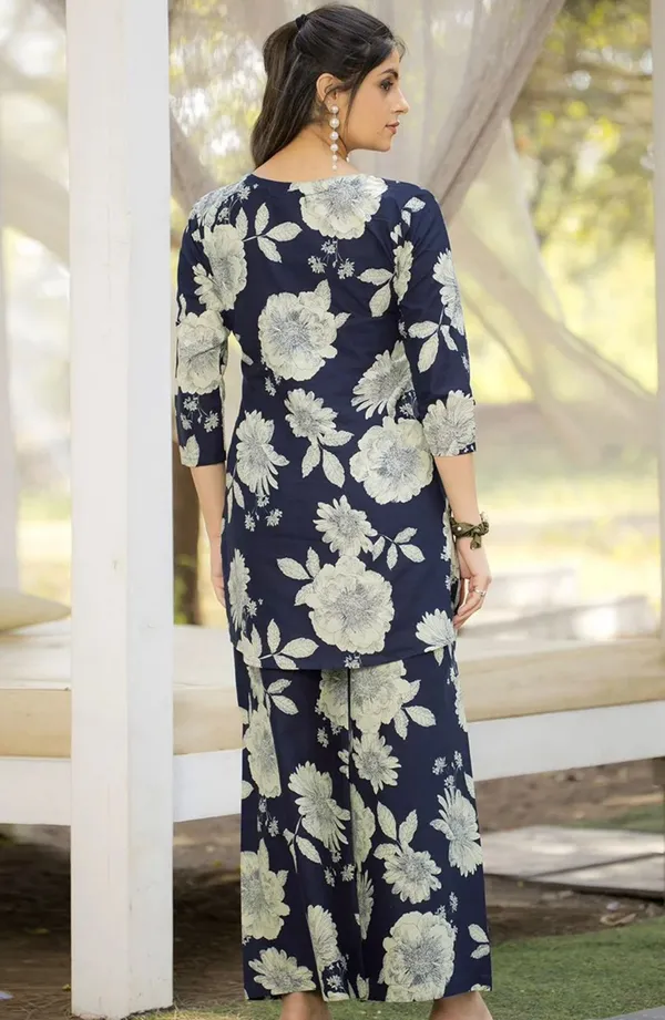 Black_Pure_Cotton_Kurta_with_Pant_&_Dupatta_Set_|_For_Women