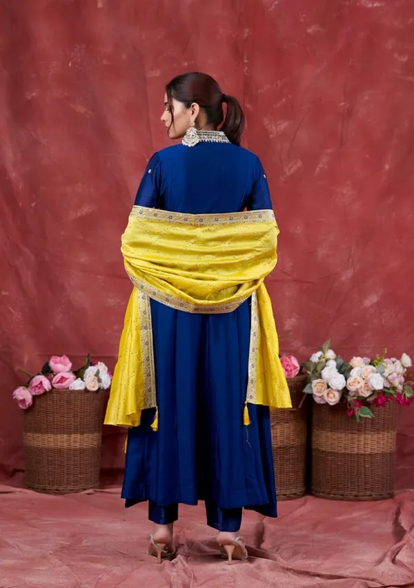 Dark_Blue_Pure_Cotton_Kurta_with_Pant_&_Dupatta_Set_|_For_Women