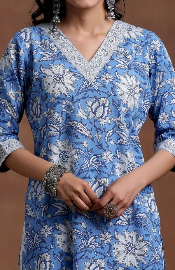 Sky_Blue_Pure_Cotton_Kurta_with_Pant_&_Dupatta_Set_|_For_Women