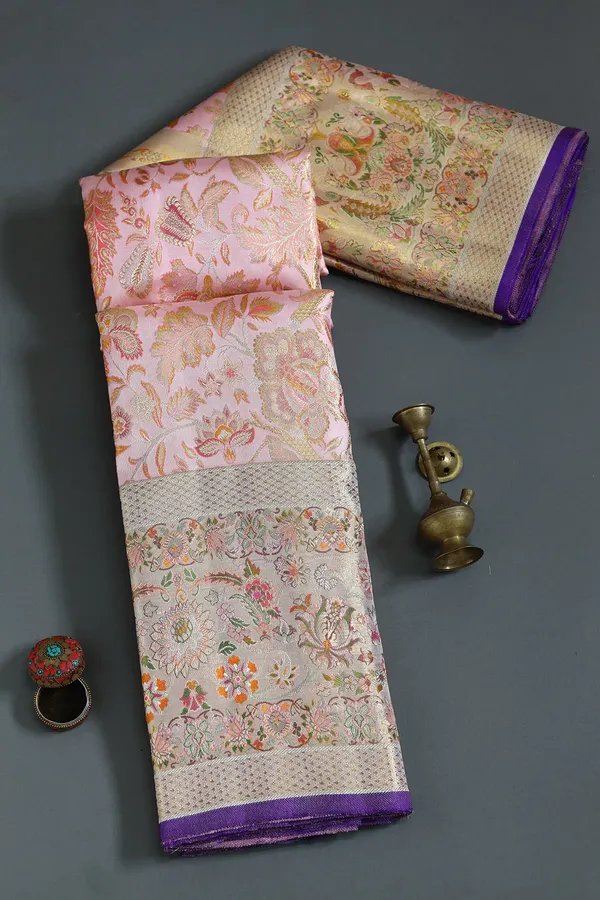 Candy_Pink_Zari_Woven_Kanchipuram_Silk_Saree_with_Purple_Contrast