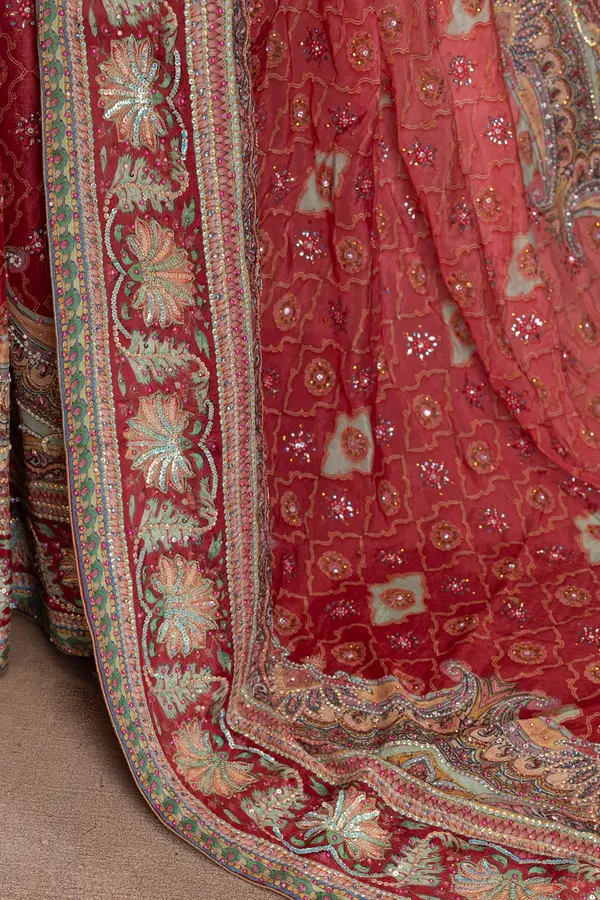 Pink_Ombre_Printed_Crepe_Designer_Saree_with_Embroidered_Contrast_Ready-Made_Blouse