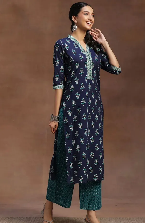 Blue_Pure_Cotton_Kurta_with_Pant_&_Dupatta_Set_|_For_Women