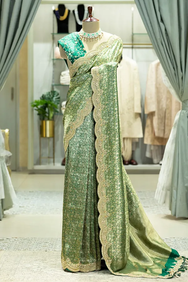 Green_Zari_Woven_Banarasi_Silk_Designer_Saree_with_Zardosi_Embroidery