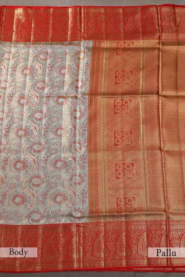Silver_Grey_&_Red_Dual-Tone_Zari_Woven_Kanchipuram_Tissue_Silk_Saree