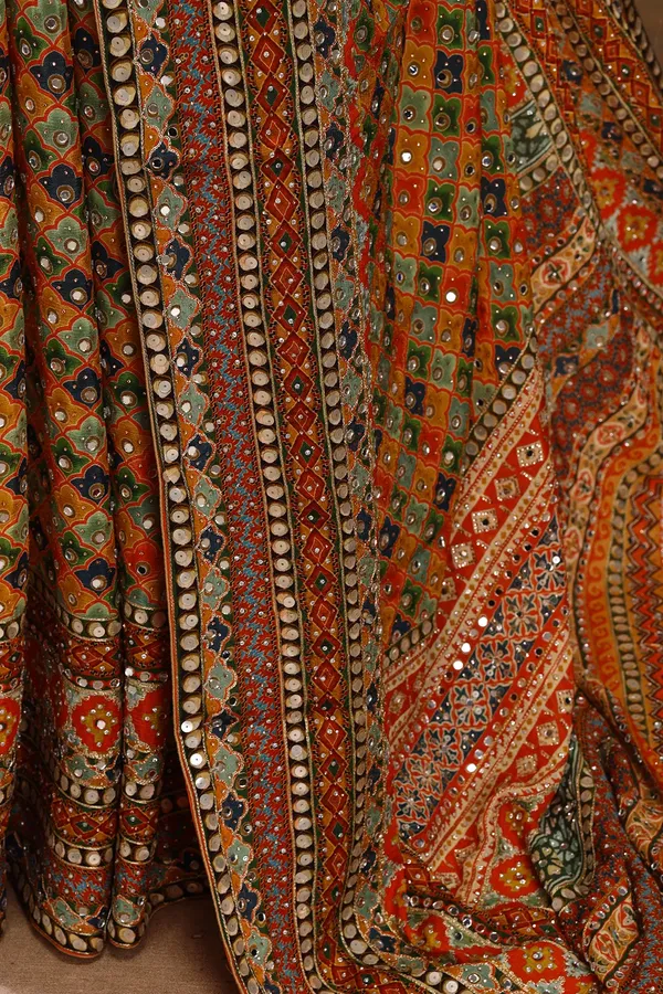 Multicolor_Printed_Crepe_Designer_Saree_with_Embroidered_Full_Sleeve_Blouse