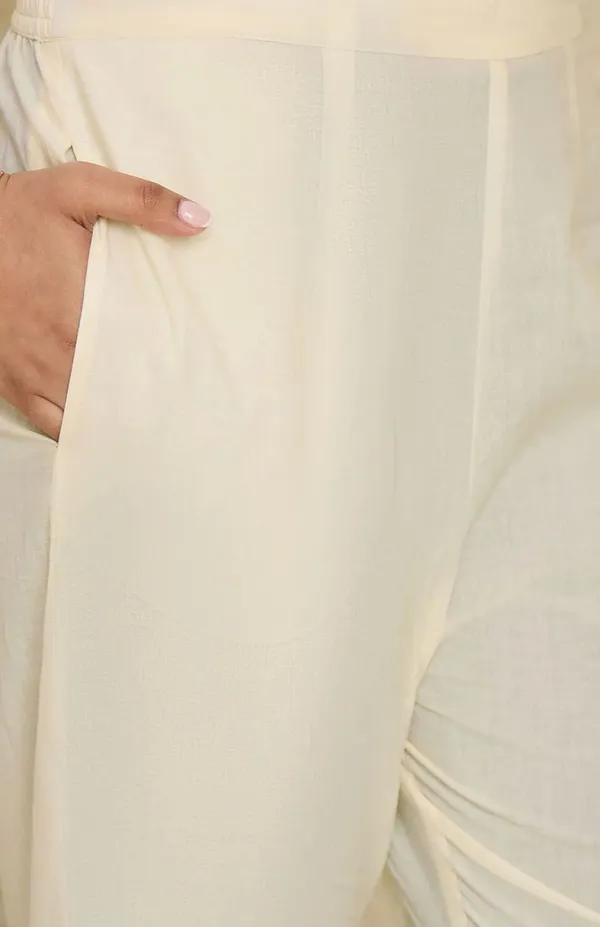 White_Pure_Cotton_Kurta_with_Pant_&_Dupatta_Set_|_For_Women