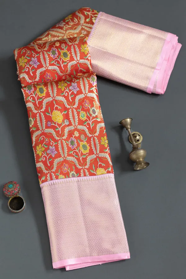 Red_Zari_Woven_Kanchipuram_Tissue_Silk_Saree_with_Korvai_Border