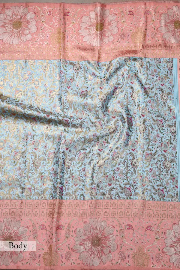 Sky_Blue_&_Peach_Floral_Zari_Woven_Kanchipuram_Silk_Saree