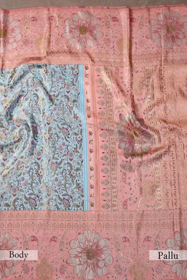 Sky_Blue_&_Peach_Floral_Zari_Woven_Kanchipuram_Silk_Saree