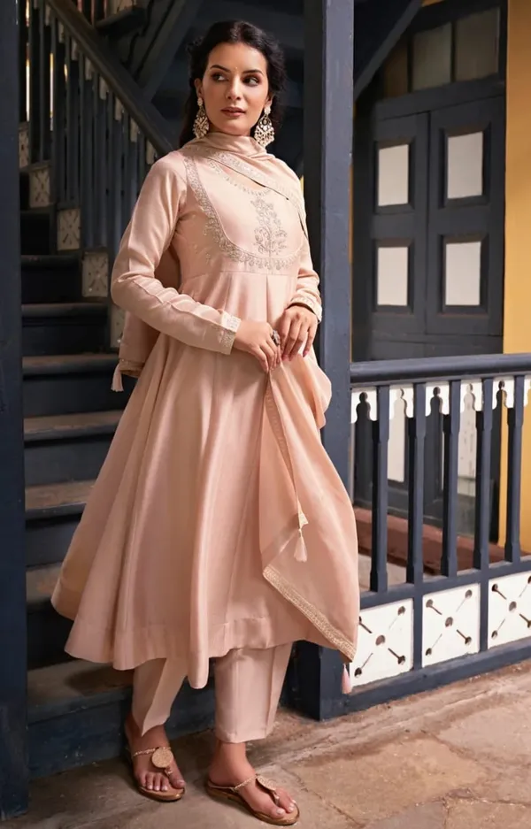 Rose_Gold_Pure_Cotton_Kurta_with_Pant_&_Dupatta_Set_|_For_Women