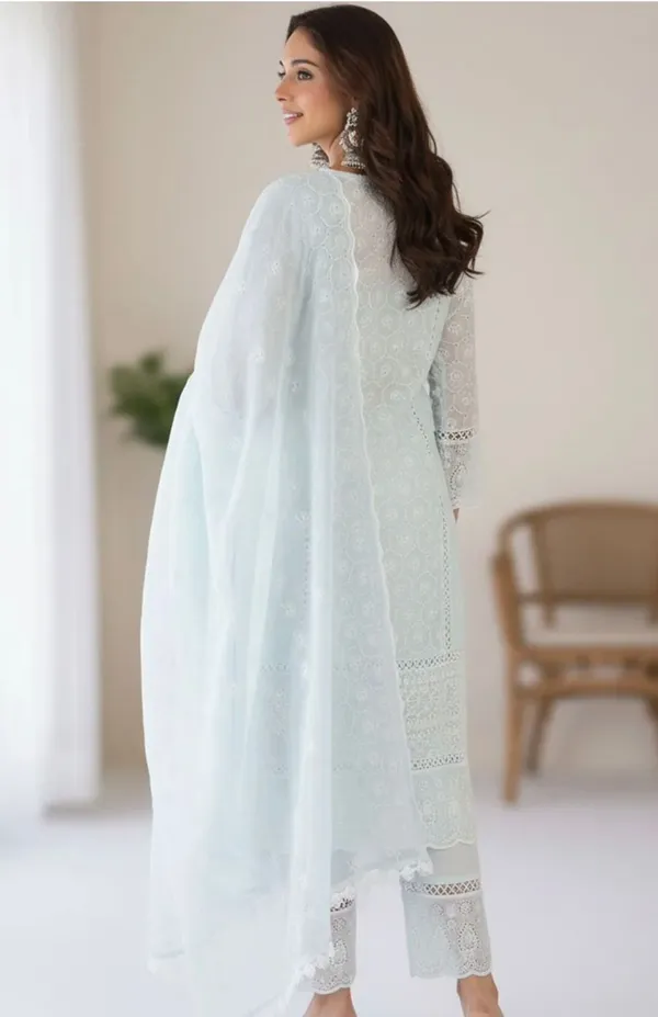 Sky_Pure_Cotton_Kurta_with_Pant_&_Dupatta_Set_|_For_Women