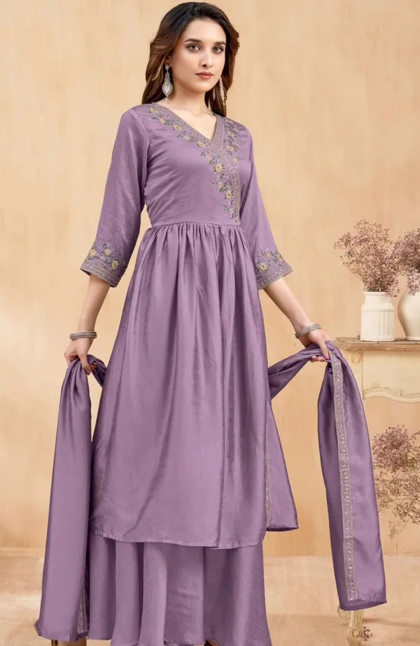 Purple_Pure_Cotton_Kurta_with_Pant_&_Dupatta_Set_|_For_Women