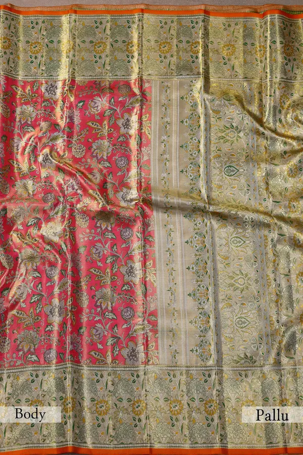Flamingo_Pink_Zari_Woven_Kanchipuram_Tissue_Silk_Saree