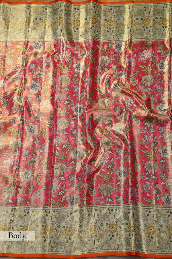 Flamingo_Pink_Zari_Woven_Kanchipuram_Tissue_Silk_Saree