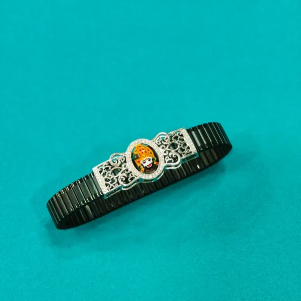 Pure_925_silver_khatushyamji_bracelate_with_rolex_belt_,_made_for