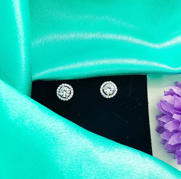 Silver_Blue_Crystal_Halo_Stud_Earrings_For_Women