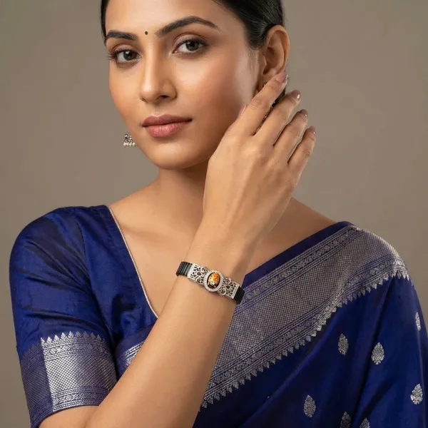 Pure_925_silver_khatushyamji_bracelate_with_rolex_belt_,_made_for