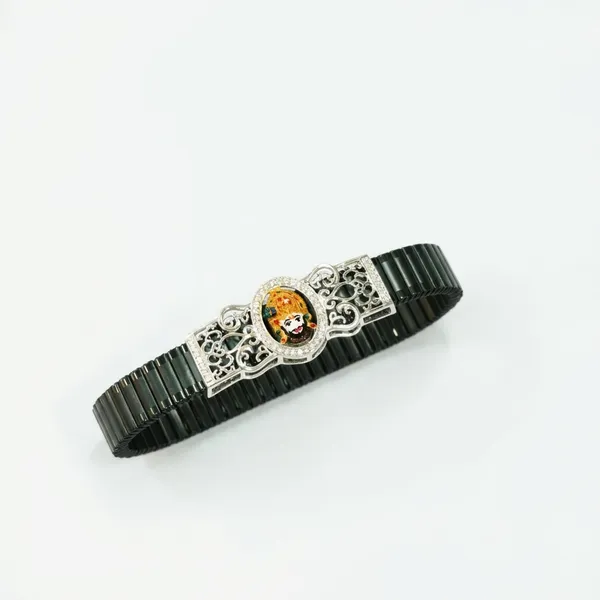 Pure_925_silver_khatushyamji_bracelate_with_rolex_belt_,_made_for