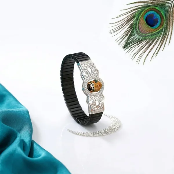 Pure_925_silver_khatushyamji_bracelate_with_rolex_belt_,_made_for
