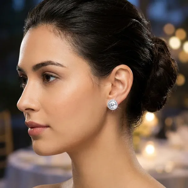 Silver_Blue_Crystal_Halo_Stud_Earrings_For_Women