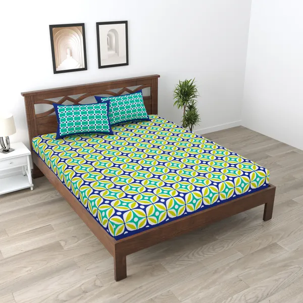 Dark_Blue_Cotton_Bedsheet_&_Pillow_Cover_Set_(TC-220)