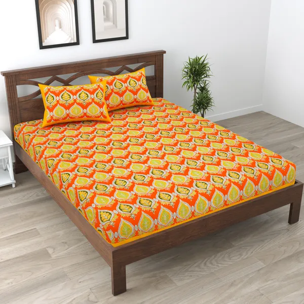 Yellow_Cotton_Bedsheet_&_Pillow_Cover_Set_(TC-220)