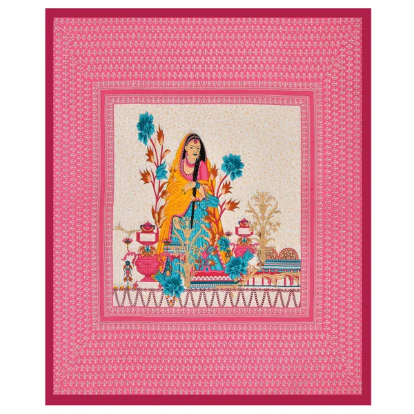 Pink_Cotton_Bedsheet_&_Pillow_Cover_Set_(TC-220)