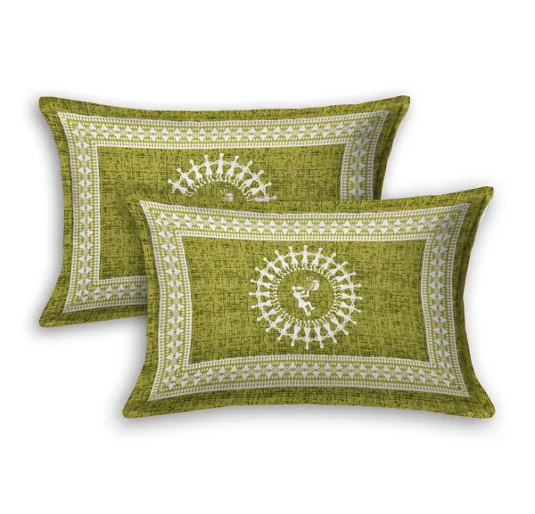 Green_Cotton_Bedsheet_&_Pillow_Cover_Set_(TC-220)