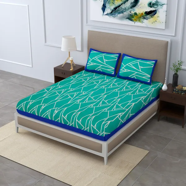 Blue_Cotton_Bedsheet_&_Pillow_Cover_Set_(TC-220)