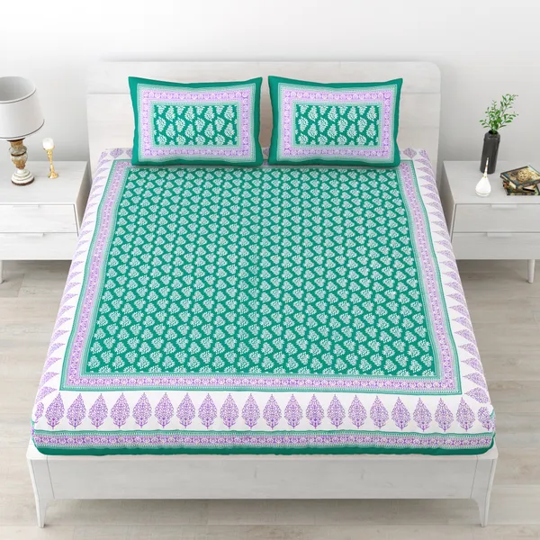Light_Blue_Cotton_Bedsheet_&_Pillow_Cover_Set_(TC-220)