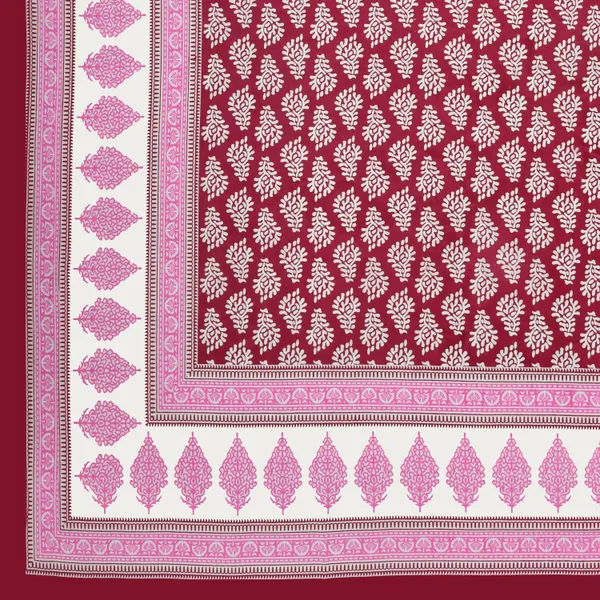 Maroon_Cotton_Bedsheet_&_Pillow_Cover_Set_(TC-220)
