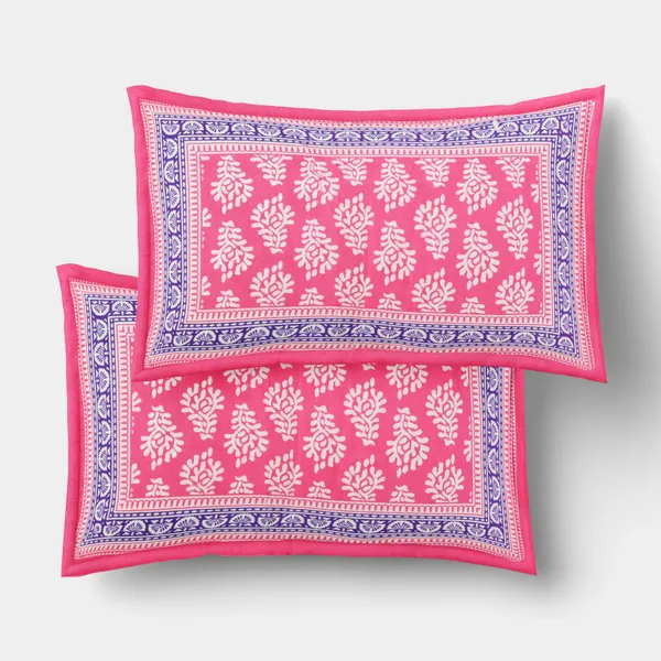 Pink_Cotton_Bedsheet_&_Pillow_Cover_Set_(TC-220)