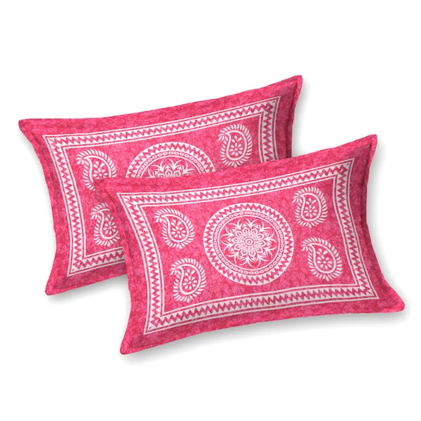Pink_Cotton_Bedsheet_&_Pillow_Cover_Set_(TC-220)
