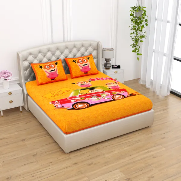 Yellow_Cotton_Bedsheet_&_Pillow_Cover_Set_(TC-220)