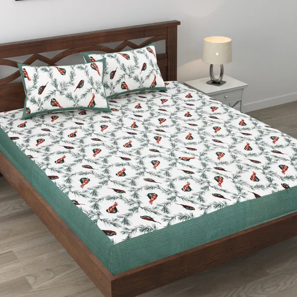 Blue__Cotton_Bedsheet_&_Pillow_Cover_Set_(TC-220)