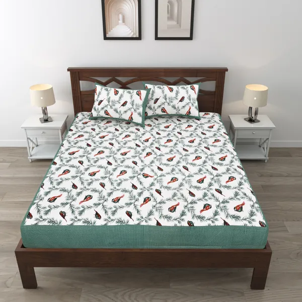 Blue__Cotton_Bedsheet_&_Pillow_Cover_Set_(TC-220)