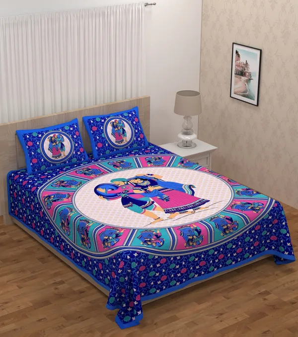Premium_Cotton_Bedsheet,_Dark_Blue_(TC-220)
