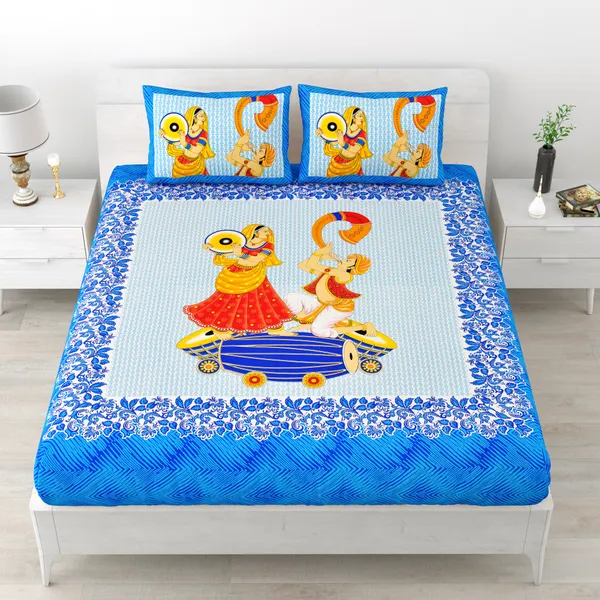 Premium_Cotton_Bedsheet,_Blue_(TC-220)