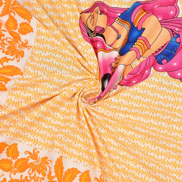 Premium_Cotton_Bedsheet,_Orange_(TC-220)