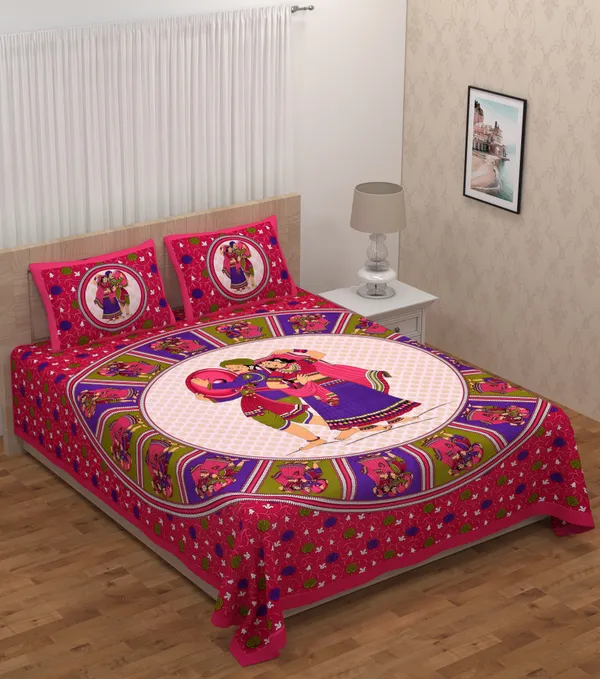 Premium_Cotton_Bedsheet,_Pink_(TC-220)