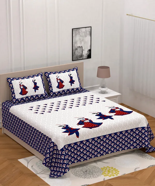 Premium_Cotton_Bedsheet,_Blue_(TC-220)