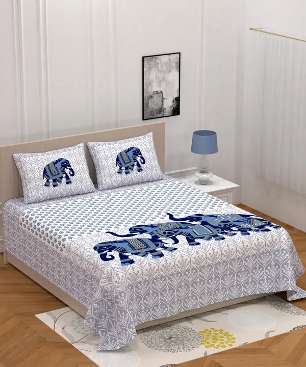 Premium_Cotton_Bedsheet,_Blue_(TC-220)
