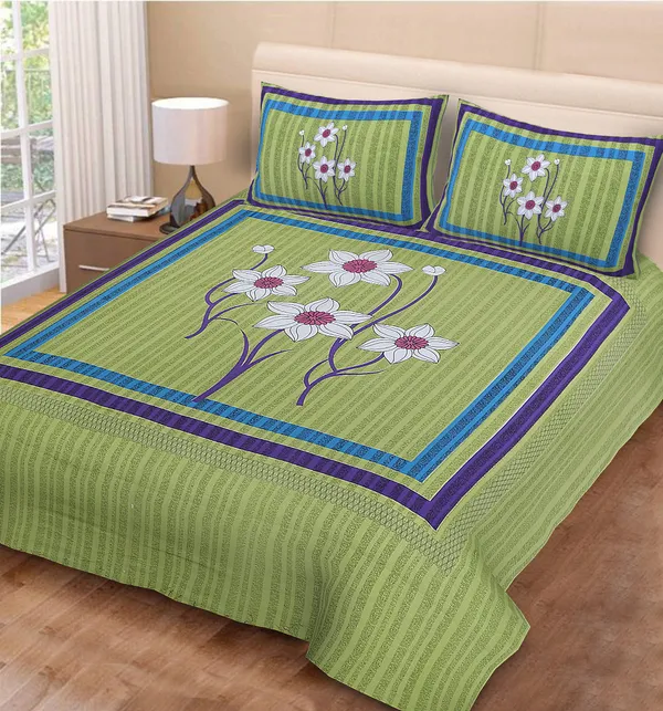Premium_Cotton_Bedsheet,_Green_(TC-220)