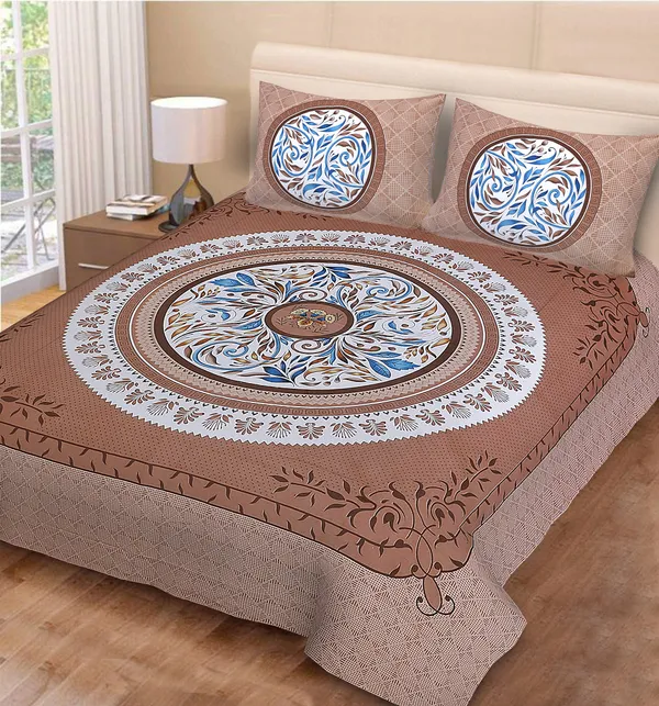 Premium_Cotton_Bedsheet,_Brown_(TC-220)