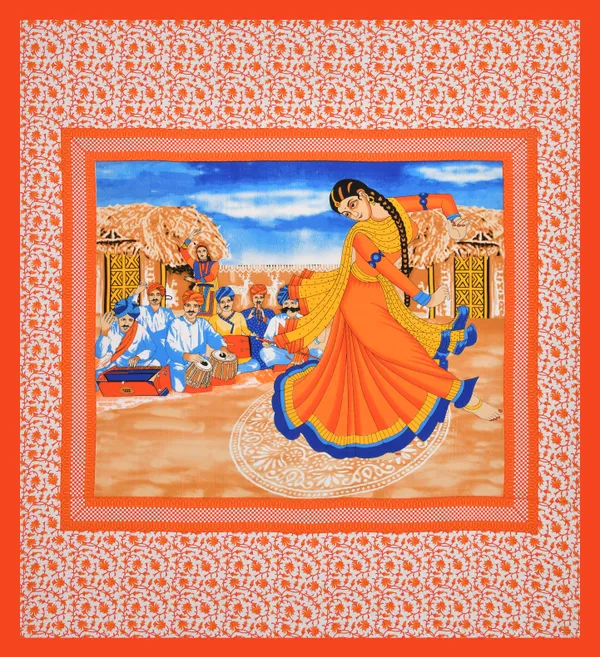 Premium_Cotton_Bedsheet,_Orange_(TC-220)