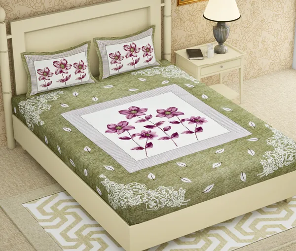 Premium_Cotton_Bedsheet,_Green_(TC-220)