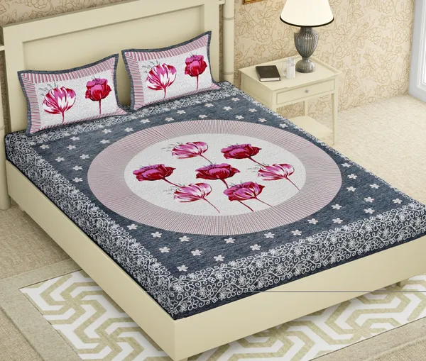 Premium_Cotton_Bedsheet,_Blue_(TC-220)