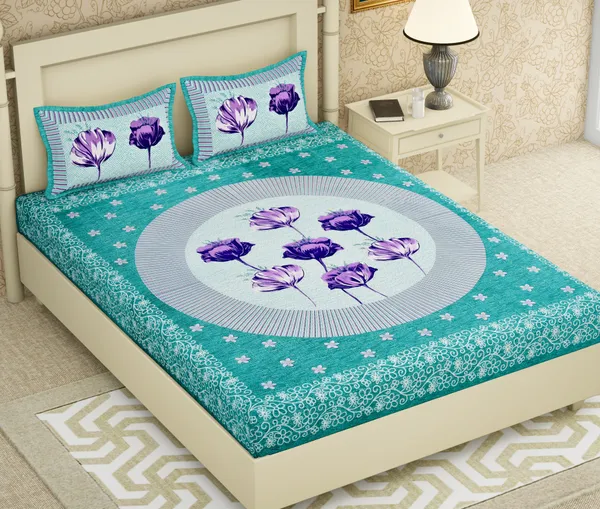 Premium_Cotton_Bedsheet,_Green_(TC-220)