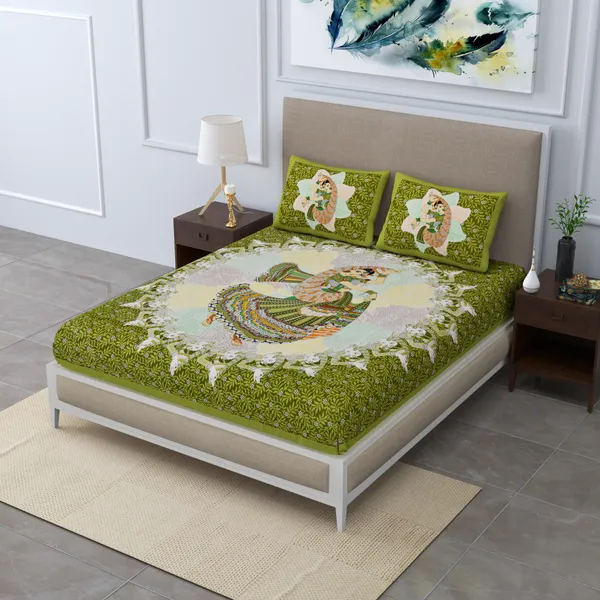 Premium_Cotton_Bedsheet,_Green_(TC-220)
